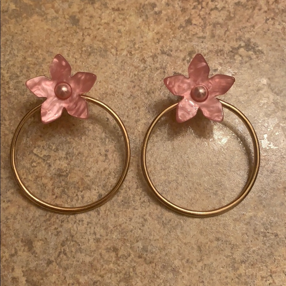 Sugarfix floral gold hoops